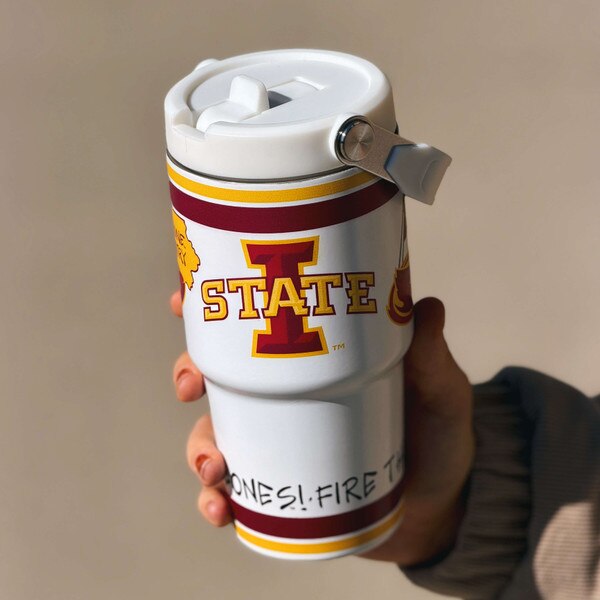 I-State White Theme Bucket Handle Tumbler